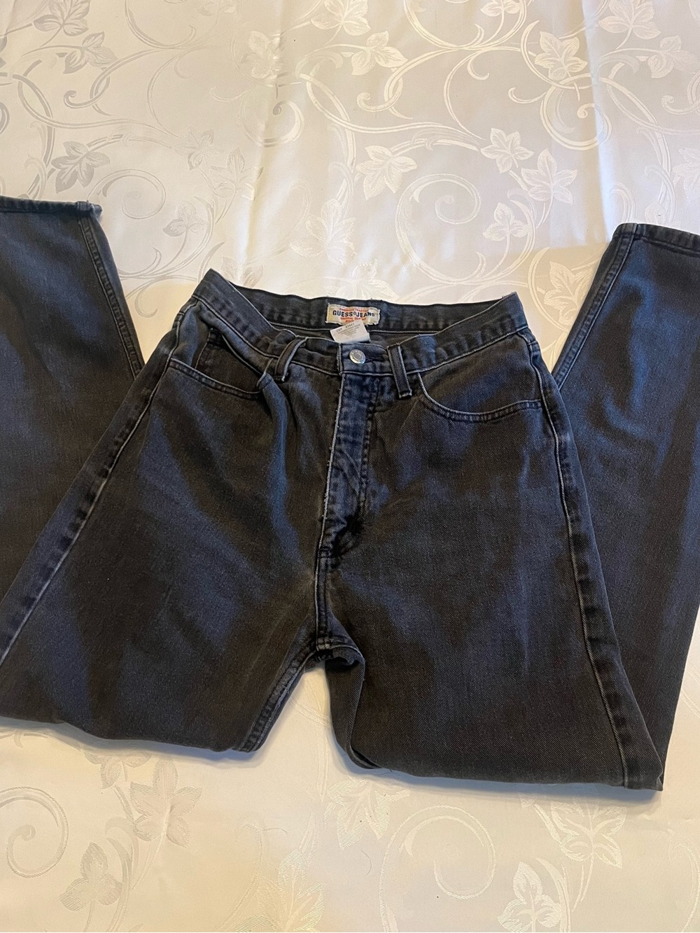 Guess Black Denim Jeans with Branded Waist Label